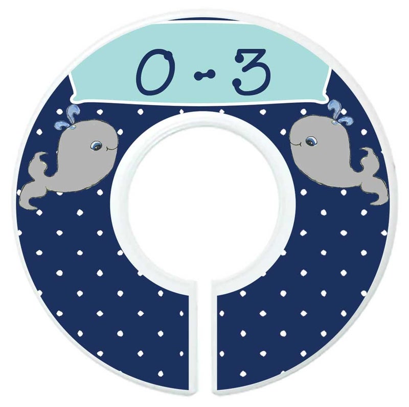 Mumsy Goose Baby Closet Dividers Nursery Closet Dividers Closet Organizers Whales - Image 2
